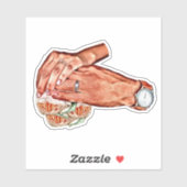 男性と女性新郎新婦のカップルの芸術 シール (シート)