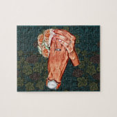 男性と女性新郎新婦のカップルの芸術 ジグソーパズル (横)