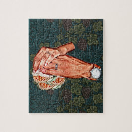 男性と女性新郎新婦のカップルの芸術 ジグソーパズル