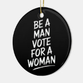 男性になる女性ハリス2024 Kamala Harris セラミックオーナメント (左)