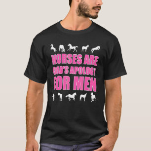 男性に対する神の謝罪は馬である 馬 Tシャツ