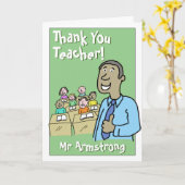 男性に感謝する先生 カード (黄色い花)