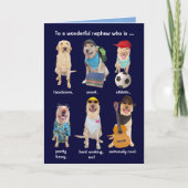 男性のおもしろいカスタマイズ可能な誕生日 カード (正面)