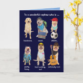 男性のおもしろいカスタマイズ可能な誕生日 カード (黄色い花)