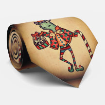 男性のおもしろいクリスマスネクタイ