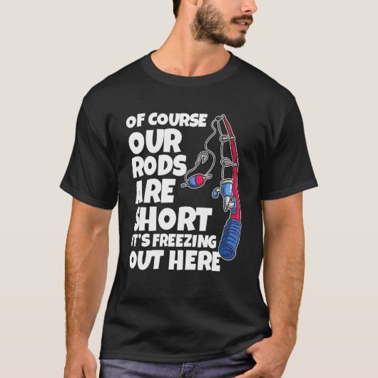 男性のためのアイスフィッシングジョーク Tシャツ (正面)