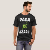男性のためのクールなトカゲ 父のヤモリ 緑の爬虫類 アニ Tシャツ (正面フル)