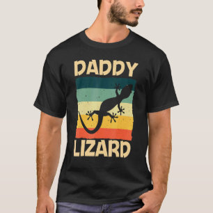 男性のためのクールなトカゲ 父 爬虫類 クレステッドゲッコー イグアナ Tシャツ