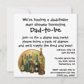 男性のためのベビーシャワー!父親のためのパーティー招待状 招待状 (裏面)