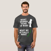 男性のための面白い株式市場ミーム Tシャツ (正面フル)