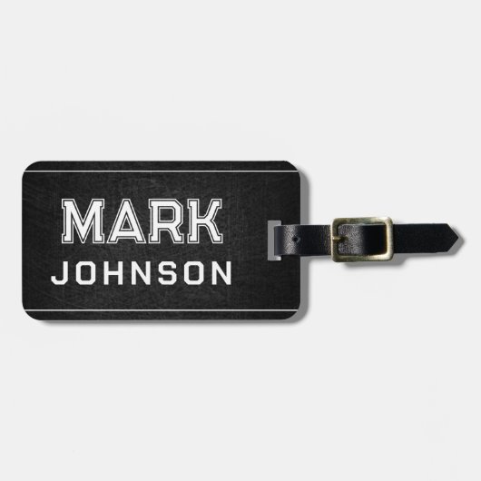 男性のための黒板ラゲージタグ ラゲッジタグ (正面横)