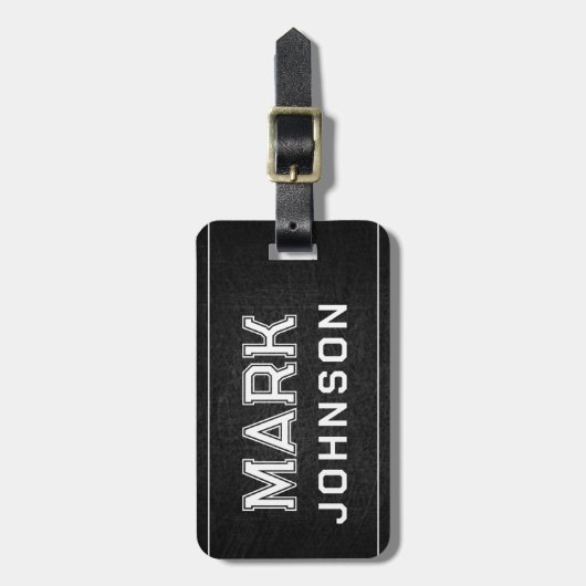 男性のための黒板ラゲージタグ ラゲッジタグ (正面縦)