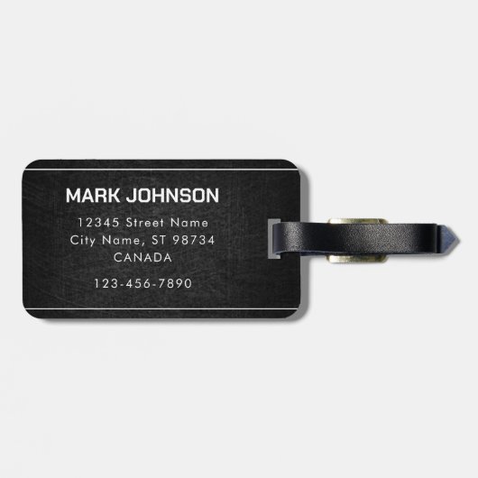 男性のための黒板ラゲージタグ ラゲッジタグ (裏面横)