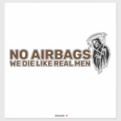 男性のように死ぬエアバッ実在グはない – 車のギフトおもしろい。 シール (シート)