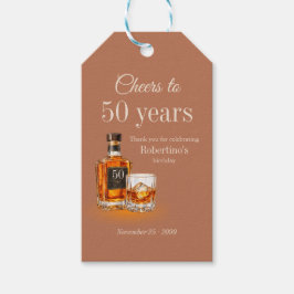 男性のウイスキーテーマ50歳の誕生日おめでとう ギフトタグ