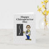 男性のカイロプラクターの日グリーティングカード カード (黄色い花)