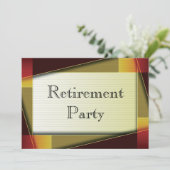 男性のクラシックな退職パーティー 招待状 (スタンド正面)