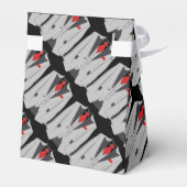 男性のグレースーツと赤いネクタイのテントの好意ボックス フェイバーボックス (裏面サイド)