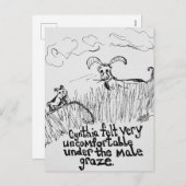 男性のグレーズプーンの挨拶 シーズンポストカード (正面/裏面)