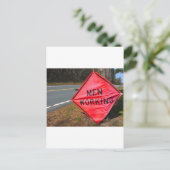 男性のサイン ポストカード (スタンド正面)