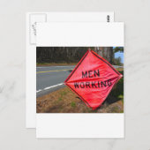 男性のサイン ポストカード (正面/裏面)