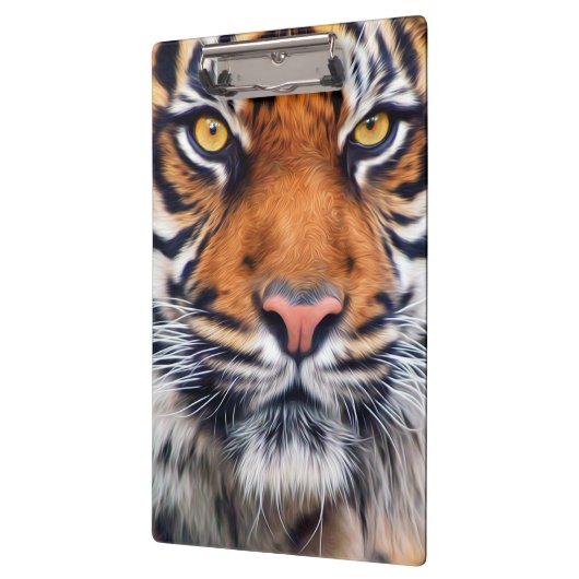 男性のシベリアトラのペンキの写真 クリップボード (左)