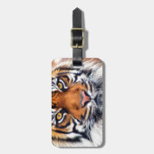男性のシベリアトラのペンキの写真 ラゲッジタグ (正面縦)