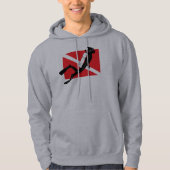 男性のスキューバダイバーのスエットシャツが付いているスキューバ飛び込みの旗 パーカ (正面)