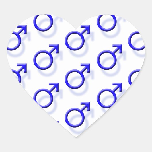 男性のセックスシンボル ハートシール (正面)