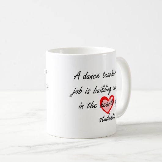男性のダンスの先生の演奏会のギフト|の自信 コーヒーマグカップ (正面右)