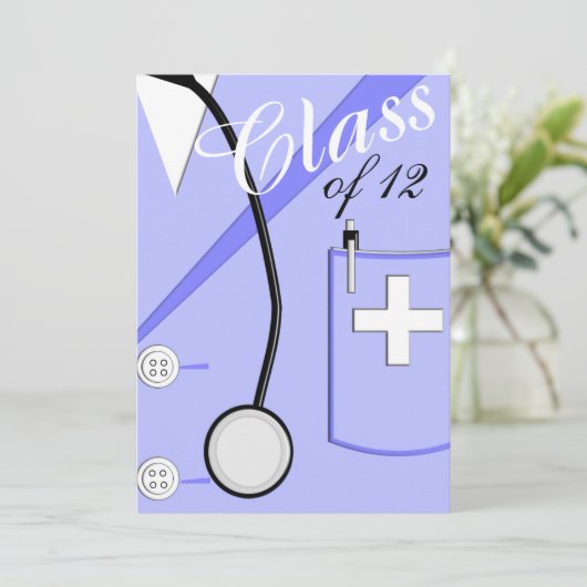 男性のナースの卒業のパーティの招待状2012年 招待状 (スタンド正面)