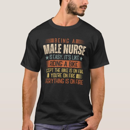 男性のナースは簡単 Tシャツ (正面)