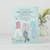 男性のファッションモデルの招待状 招待状 (スタンド正面)