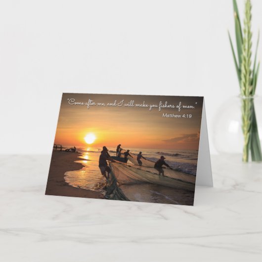 男性のフィッシャーになる（洗礼カード） カード (正面)