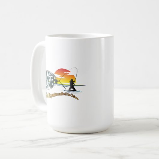 男性のフィッシャー |マクラシックグ#15 コーヒーマグカップ (正面左)