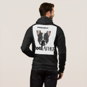 男性のフード付きスウェットシャツ – 犬好き パーカ (裏面フル)