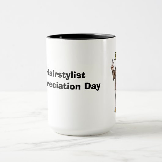 男性のヘアスタイリスト感謝の日マグカップ マグカップ (中央)
