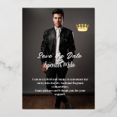 男性のページアナル発表 箔招待状 (正面)