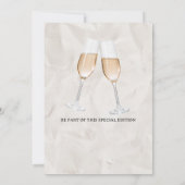 男性のユークリント新聞写真 50歳の誕生日 招待状 (裏面)