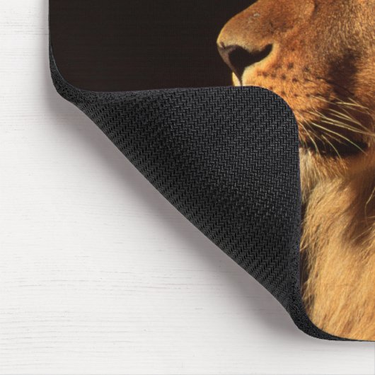 男性のライオンのプロフィール-スティーブンHolt著野性生物のイメージ マウスパッド (コーナー)