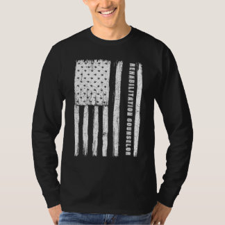 男性のリハビリテーションカウンセラーのための独立記念日のデザイン Tシャツ