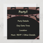 男性のレトロ40歳誕生日パーティー 招待状 (裏面)