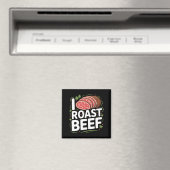 男性のローストビーフ BBQ 肉好き 屠殺人 料理人 ユーモア マグネット (インサイチュ (食洗機))
