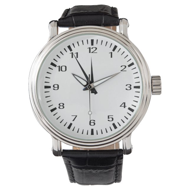 男性のヴィンテージスタイルレザーウォッチのタイムレスギフト 腕時計 (正面)