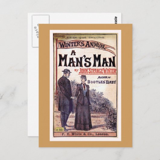 男性のヴィンテージ本の表紙 ポストカード (正面/裏面)