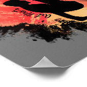 男性の体操選手シルエットアート ポスター (角)