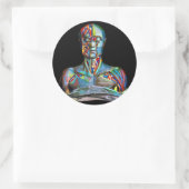 男性の体部分の人間の解剖学的抽象芸術アート ラウンドシール (バッグ)