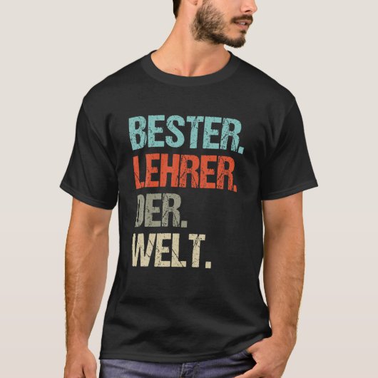 男性の先生ギフト最高の先生ザワールドスクールV Tシャツ (正面)