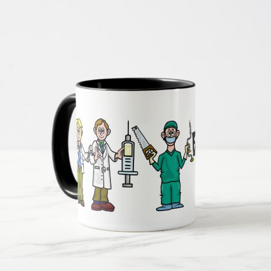 男性の医師のコーヒーマグ マグカップ (正面左)