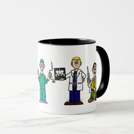 男性の医師のコーヒーマグ マグカップ (正面右)